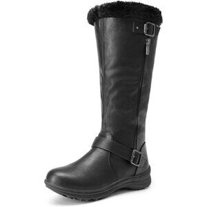 Women's Winter Fully Fur Lined Zipper Closure Snow Knee High Boots